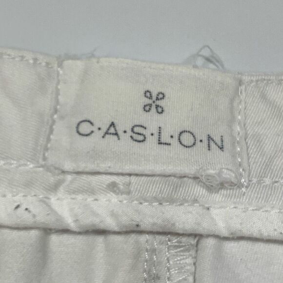 Caslon flat front 5” chino white short size large - Picture 4 of 5
